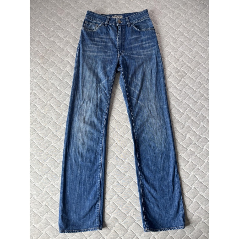 Acne Jeans Womens 26x32 Blue Medium Wash Straight Leg Stretch Denim Pants